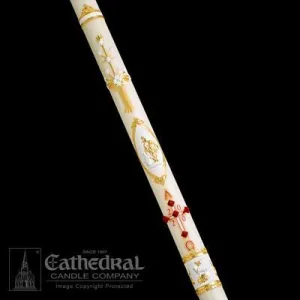 1-1/2" x 34" Ornamented Paschal Candle