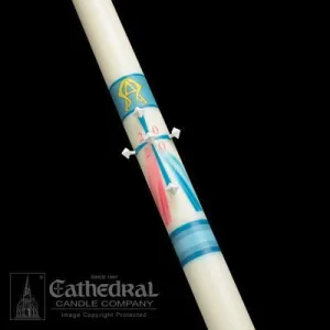 2-1/16" x 36" Divine Mercy Paschal Candle