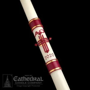 2-1/2" x 36" Crux Trinitas Paschal Candle
