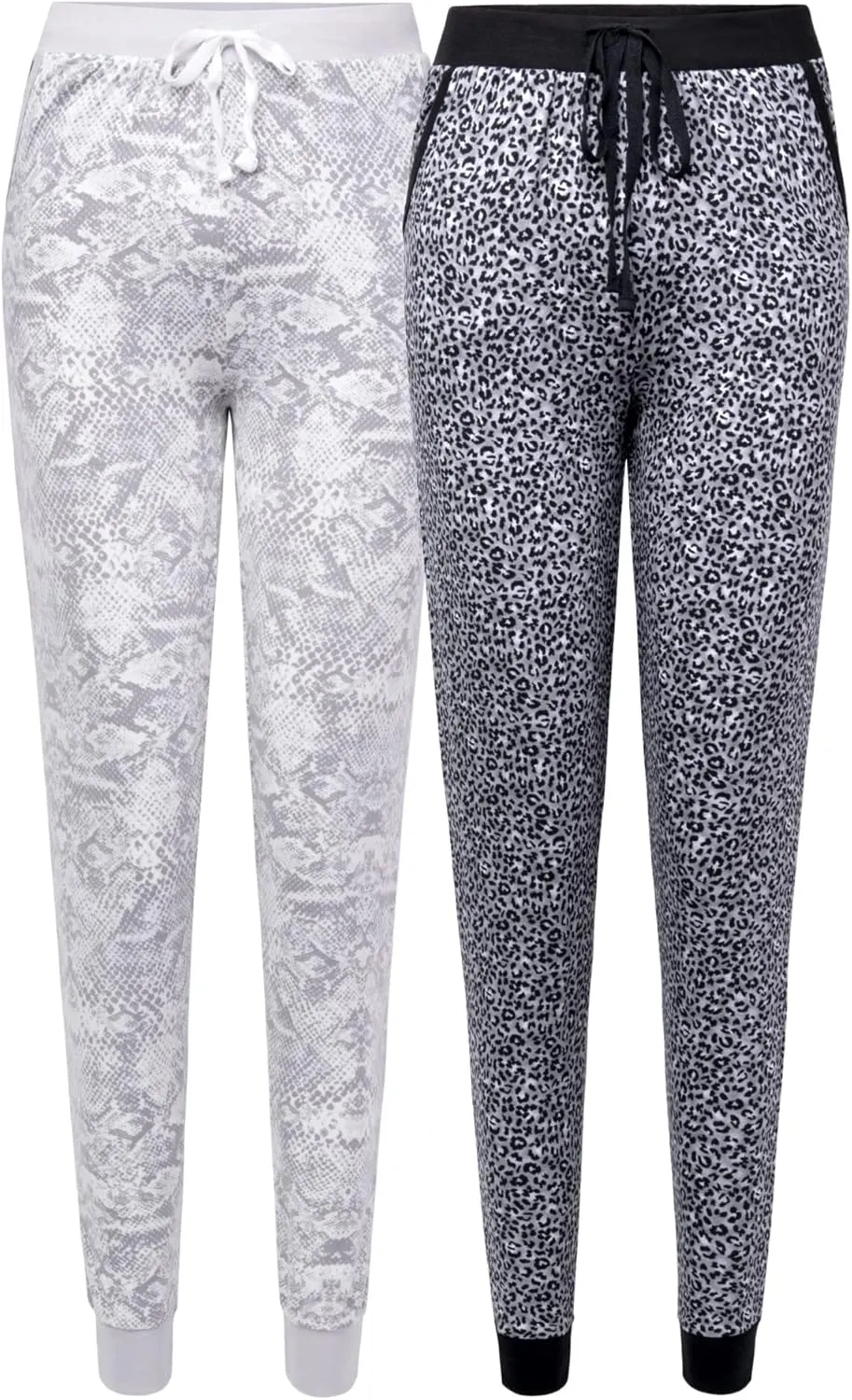 2-Pack of Women's Cozy Butter Soft Jersey Lounge Pants with Pockets and Drawstring  Perfect for Lounging and Sleeping