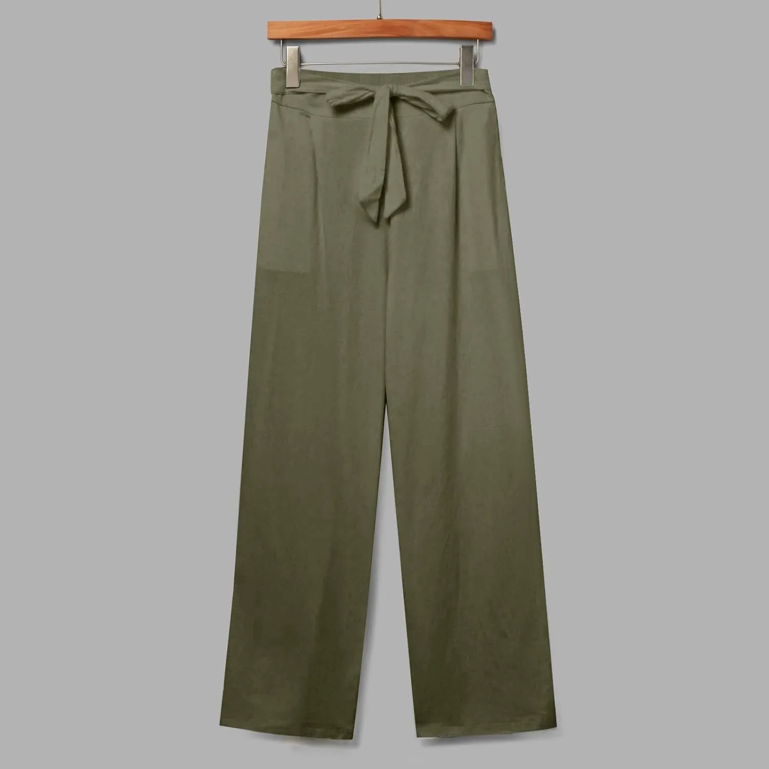 2025 Womens Cotton Linen Pants Casual High Waist Pant Loose Fit Drawstring Trousers Soft Comfy Lounge with Pockets