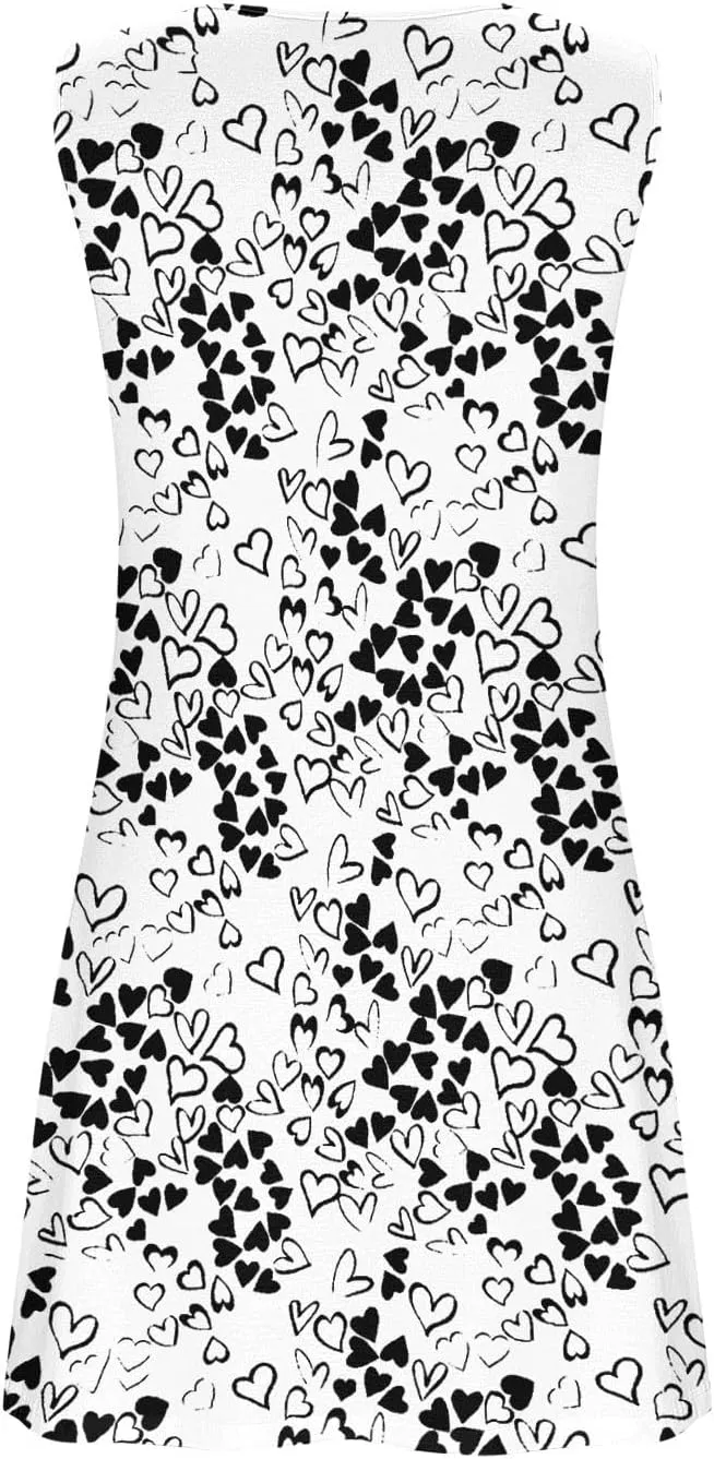 2025 Womens Summer Dresses Loose Sleeveless Button V-Neck Strap Sundress Casual Flowy Vacation Midi Dress