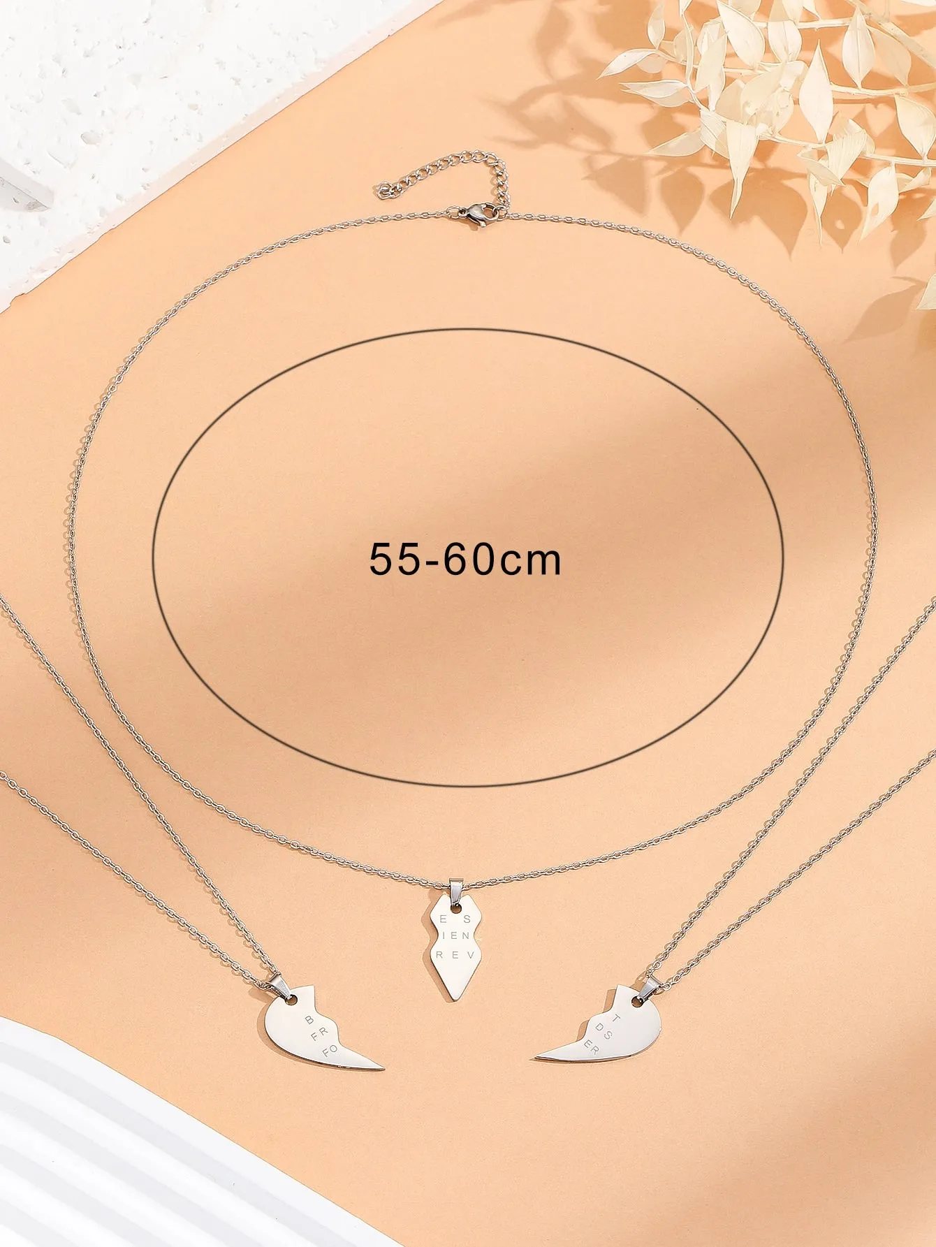 3 pcs/set Good Best Friend Sister Brother Couples Love Decoration Stainless