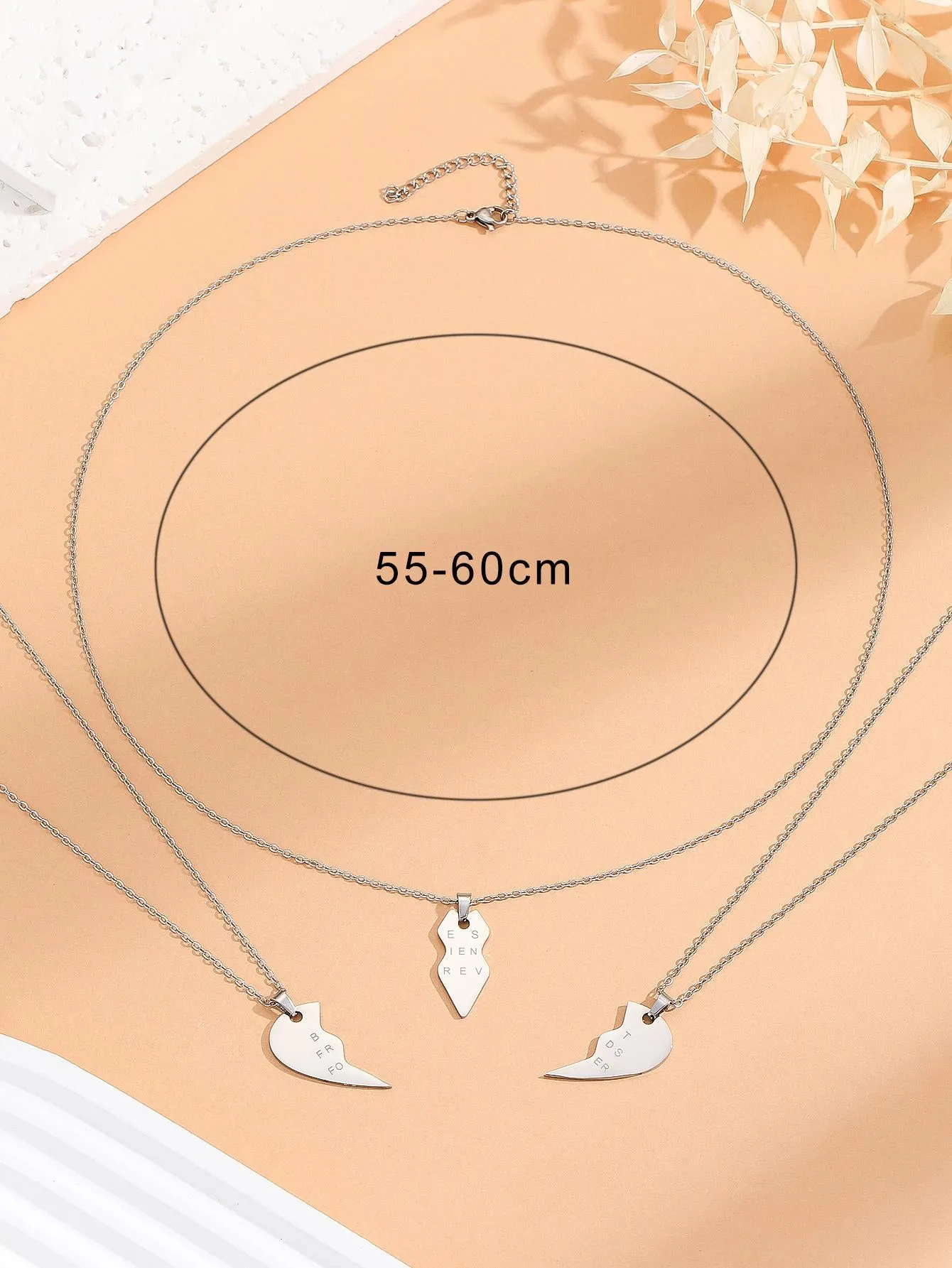 3 pcs/set Good Best Friend Sister Brother Couples Love Decoration Stainless