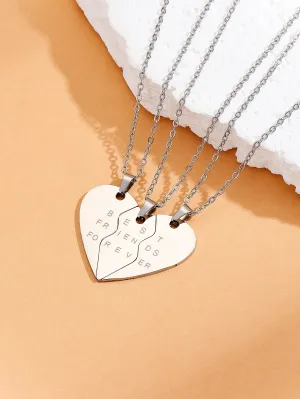 3 pcs/set Good Best Friend Sister Brother Couples Love Decoration Stainless