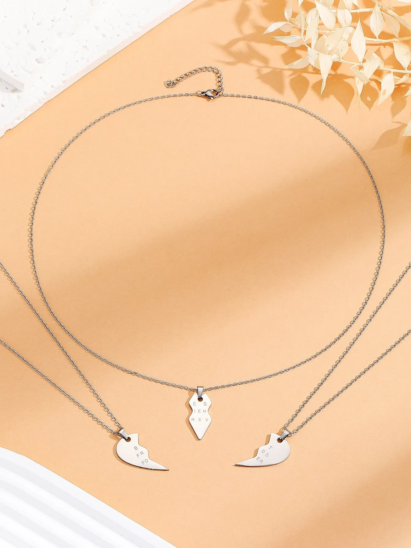 3 pcs/set Good Best Friend Sister Brother Couples Love Decoration Stainless