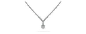3 Prong Graduated V Diamond Lab-Grown Diamond Necklace with 11.06 ct.(finished)
