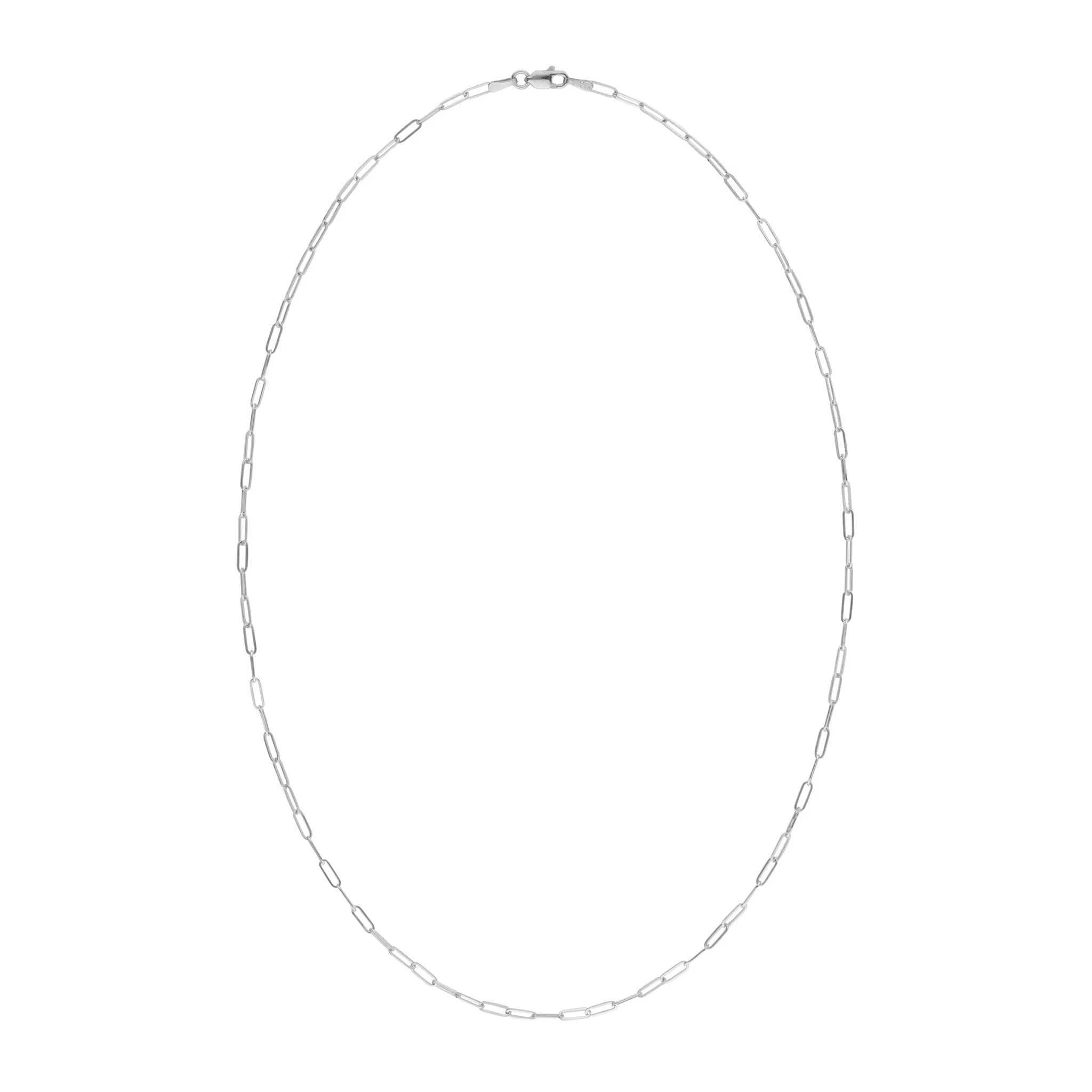 3.0-3.5 mm AAA Freshwater Pearl Necklace with Paperclip Chain Set
