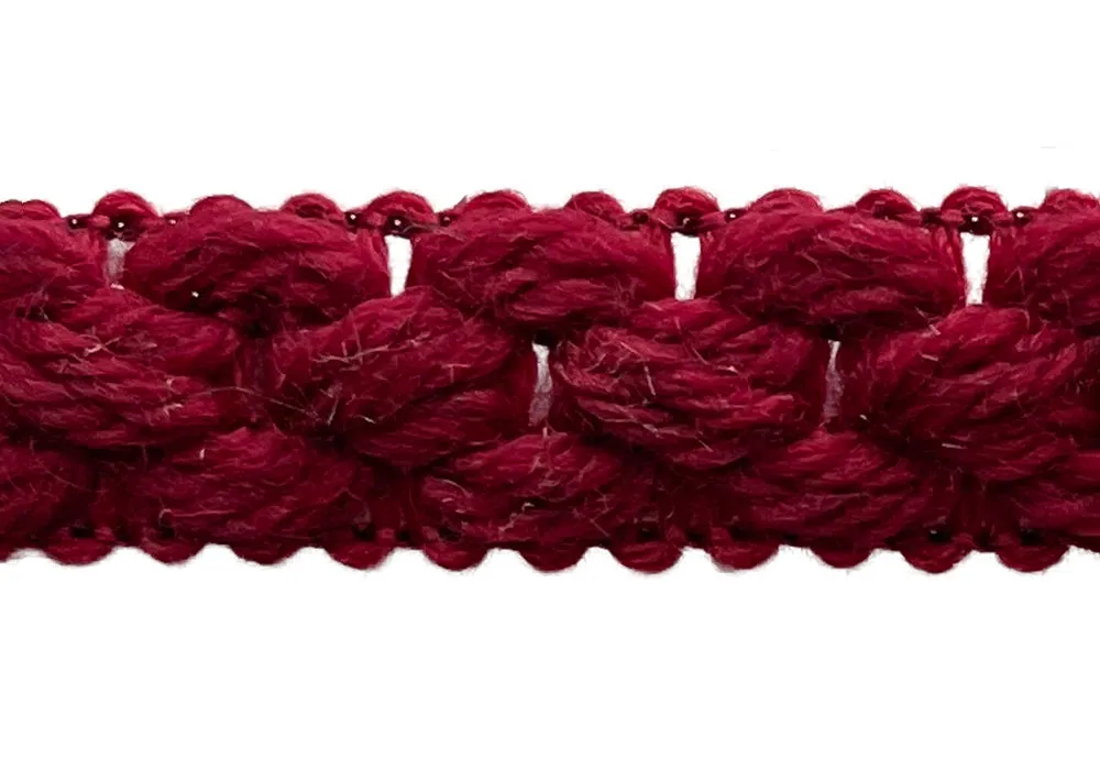 3/4" Plush Spill That Wine Braided Trim (Made in Austria)