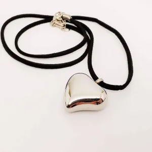 3D Stainless Steel Bold Heart Necklace
