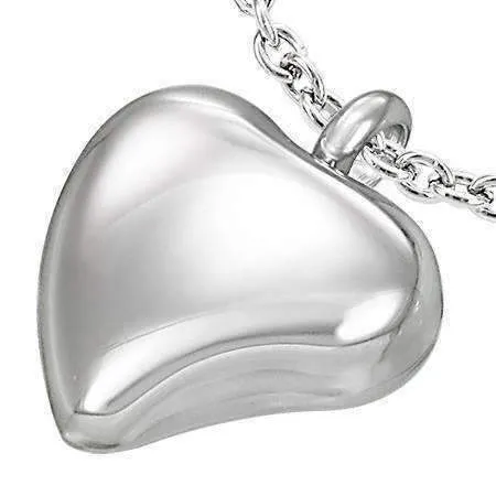 3D Stainless Steel Bold Heart Necklace