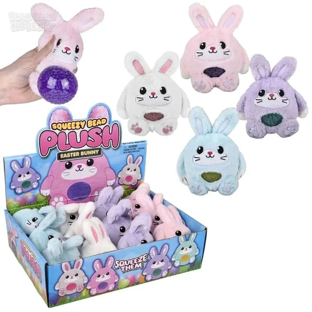 3" Squeezy Bead Plush Easter Bunny