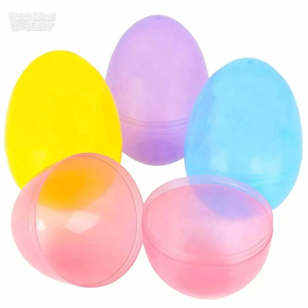 6in Plastic Jumbo Easter Eggs (12 count)