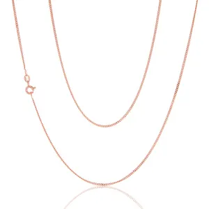 9ct Rose Gold 40 Gauge Curb 51cm Chain