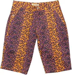 Access Men's Casual Slim Fit Colored Animal Print Chino Shorts