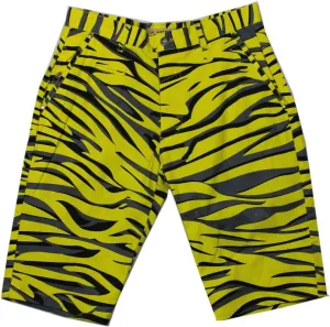 Access Men's Casual Slim Fit Colored Animal Print Chino Shorts