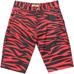 Access Men's Casual Slim Fit Colored Animal Print Chino Shorts