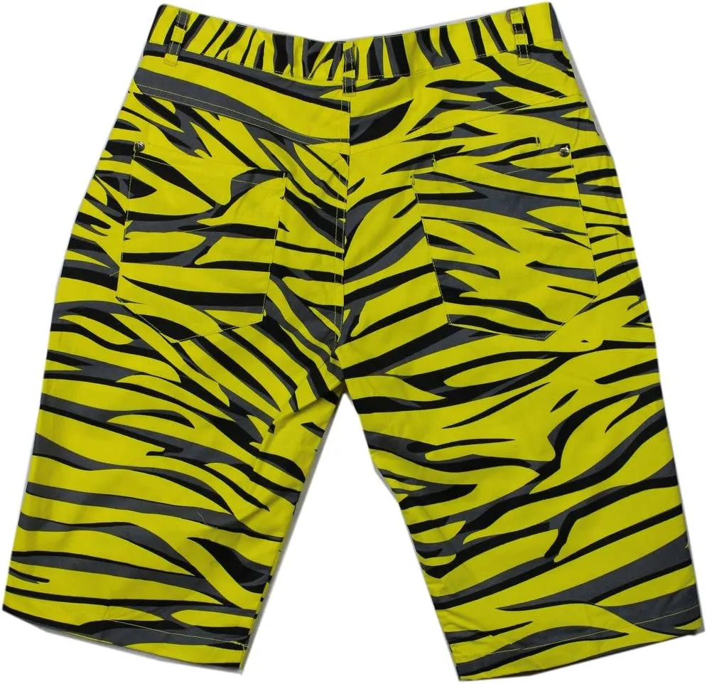 Access Men's Casual Slim Fit Colored Animal Print Chino Shorts