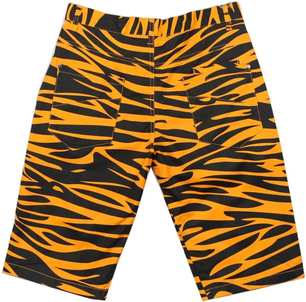 Access Men's Casual Slim Fit Colored Animal Print Chino Shorts
