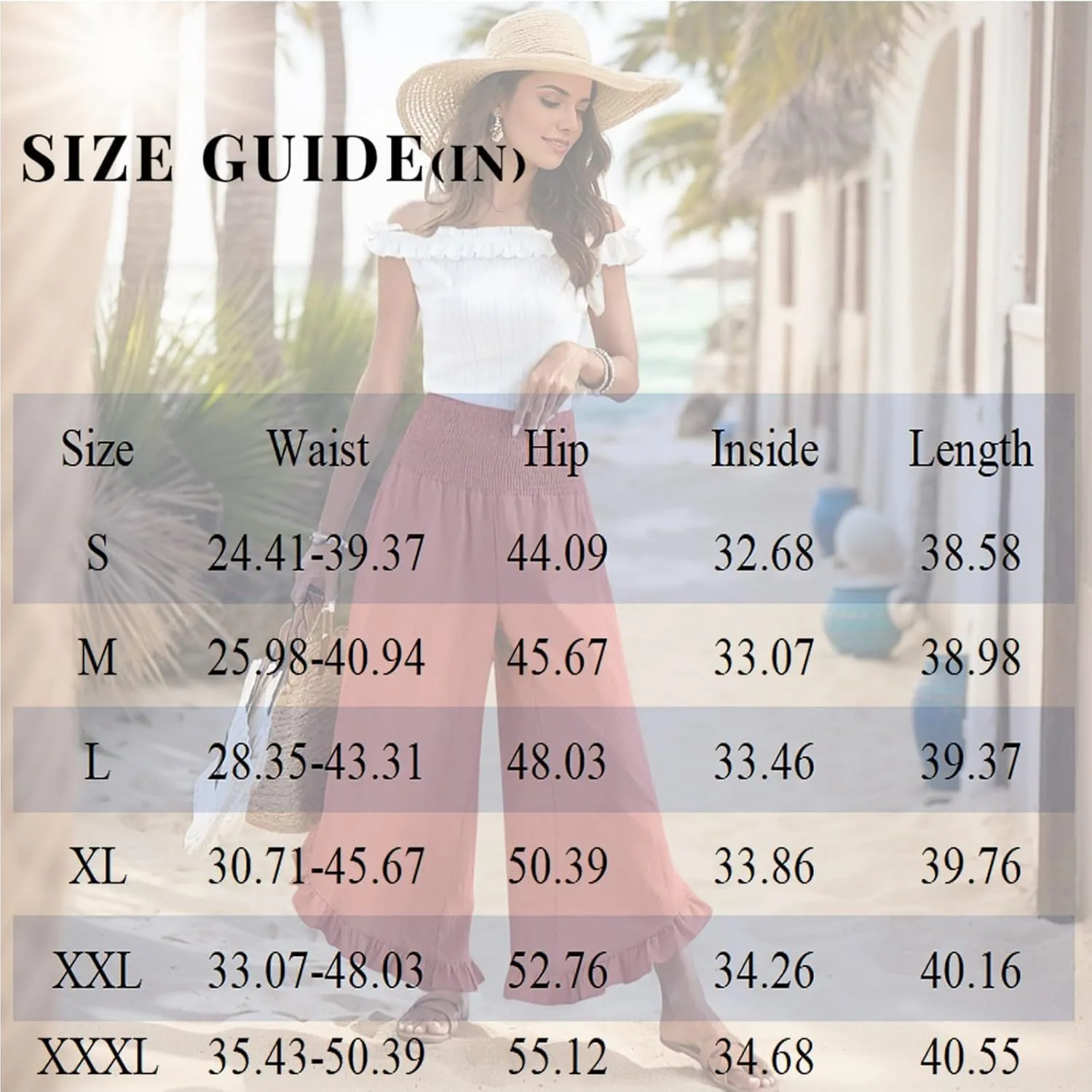 ADHOWBEW Linen Pants for Women Work High Waisted Lounge Plus Size Stretch Cotton Casual Dressy Flowy Pants Bottoms
