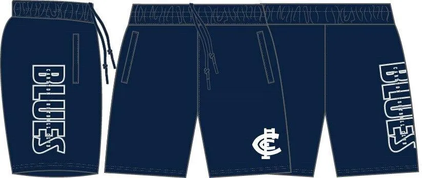 AFL Performance Shorts - Carlton Blues - Supporter - Adult - Mens