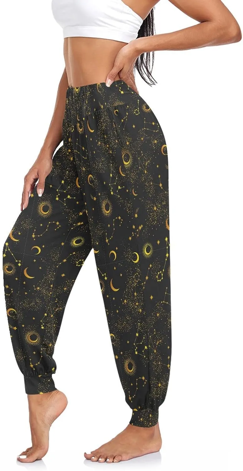 Aflyko Women Boho Trousers Comfy Sweatpants Yoga Urban Dance Pants S-2XL