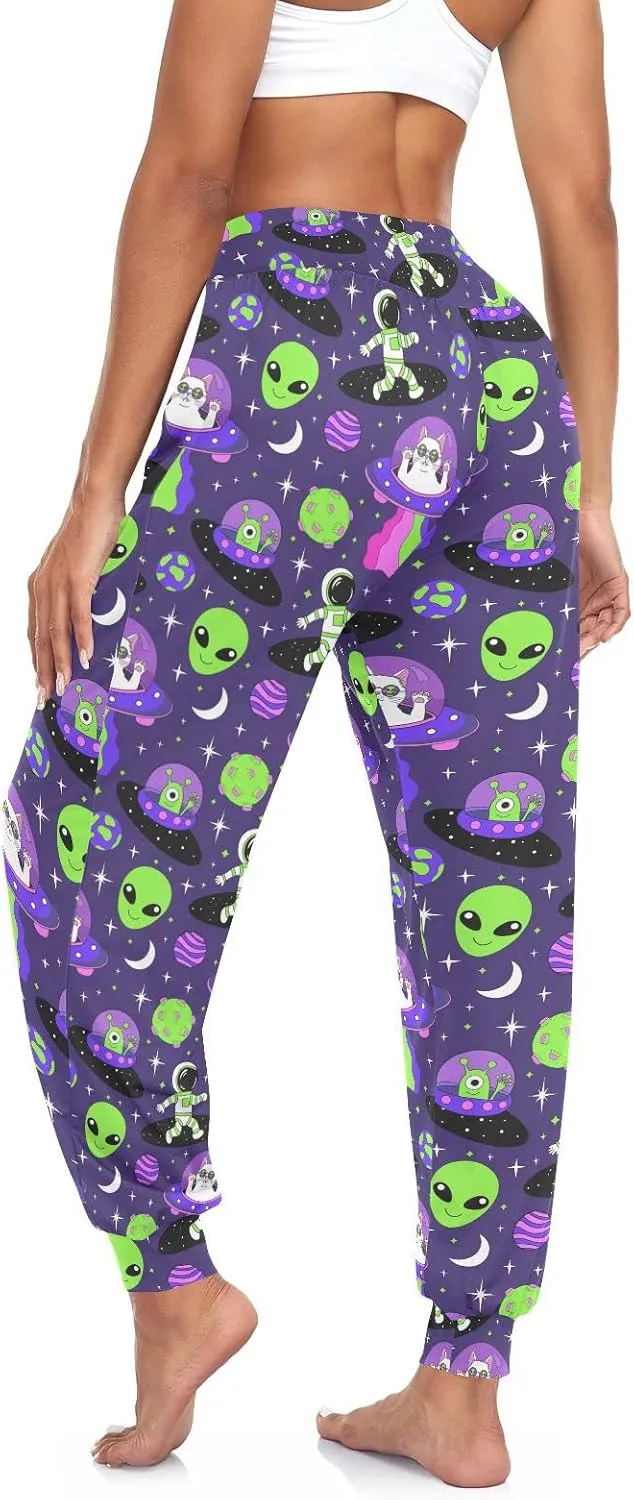 Aflyko Women Boho Trousers Comfy Sweatpants Yoga Urban Dance Pants S-2XL