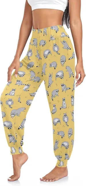 Aflyko Women Boho Trousers Comfy Sweatpants Yoga Urban Dance Pants S-2XL