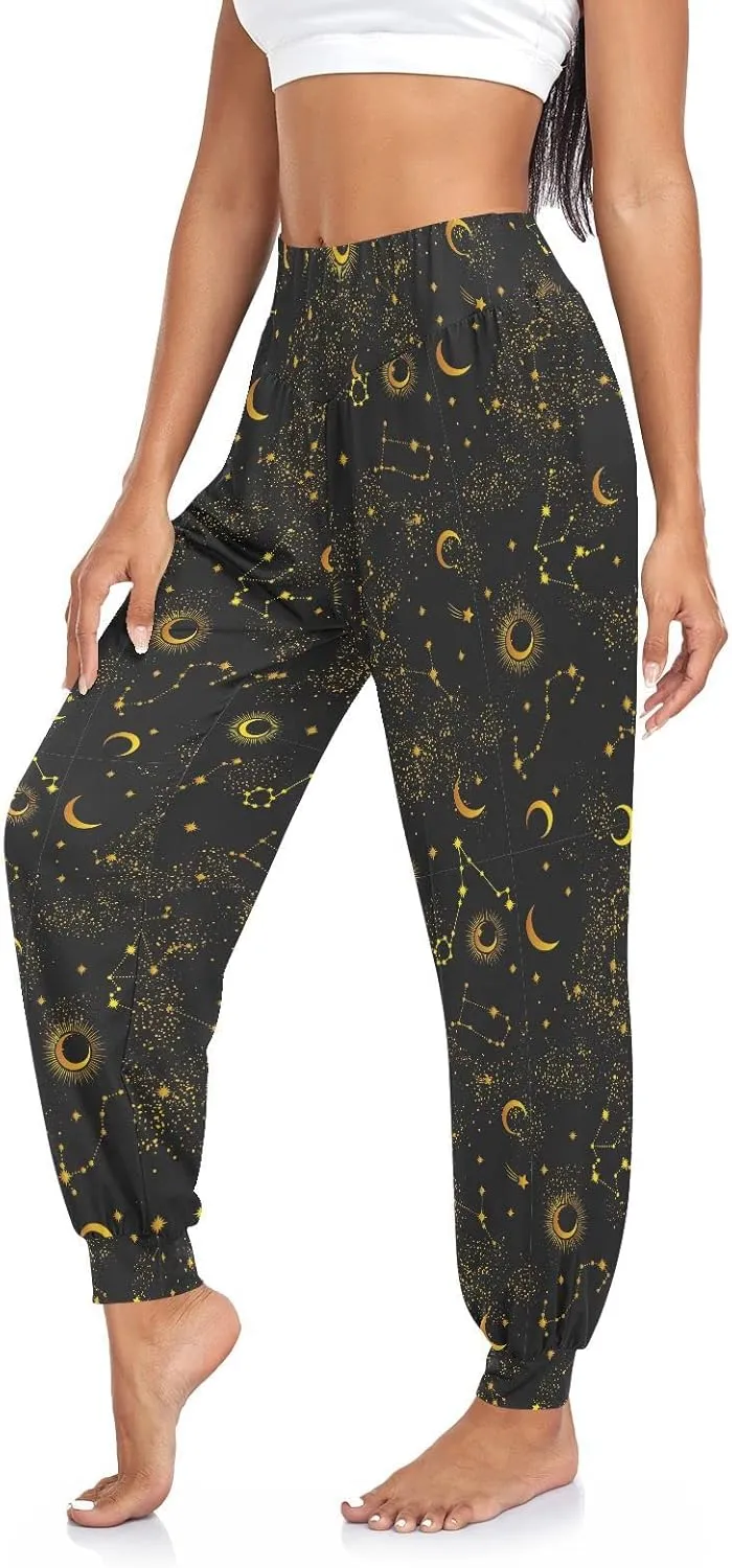 Aflyko Women Boho Trousers Comfy Sweatpants Yoga Urban Dance Pants S-2XL
