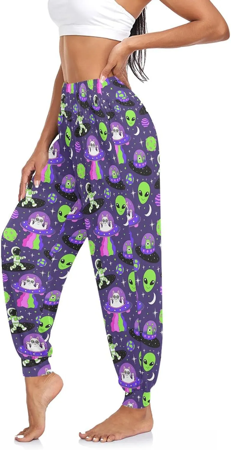 Aflyko Women Boho Trousers Comfy Sweatpants Yoga Urban Dance Pants S-2XL