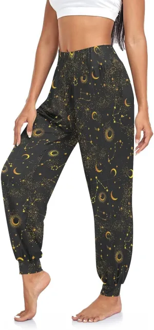 Aflyko Women Boho Trousers Comfy Sweatpants Yoga Urban Dance Pants S-2XL