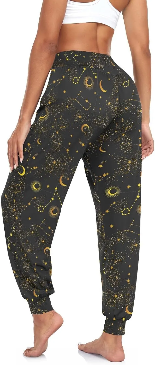 Aflyko Women Boho Trousers Comfy Sweatpants Yoga Urban Dance Pants S-2XL