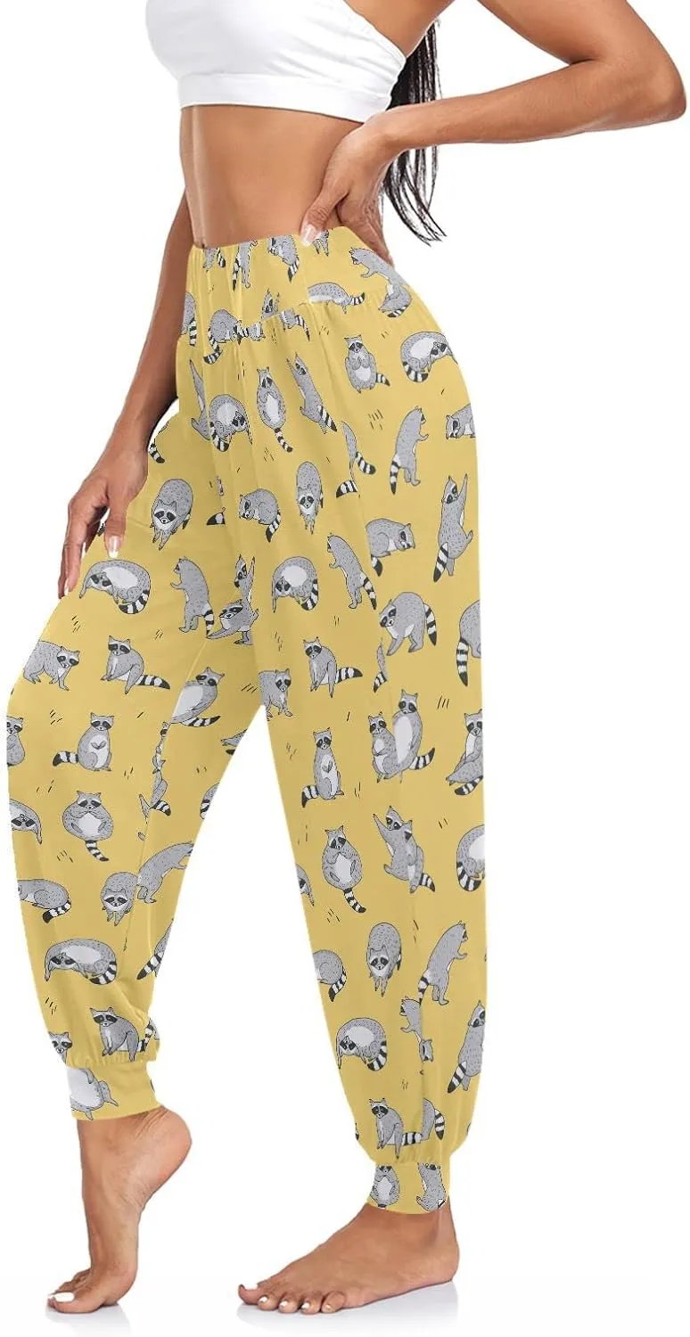 Aflyko Women Boho Trousers Comfy Sweatpants Yoga Urban Dance Pants S-2XL
