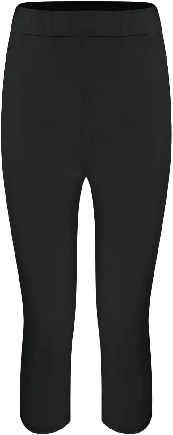 aihihe Women's Capri Leggings High Waist Workout Yoga Pants 3/4 Length Summer Casual Beach Pants Soft Comfy Cropped Trousers