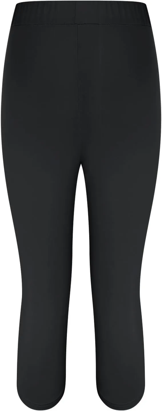 aihihe Women's Capri Leggings High Waist Workout Yoga Pants 3/4 Length Summer Casual Beach Pants Soft Comfy Cropped Trousers