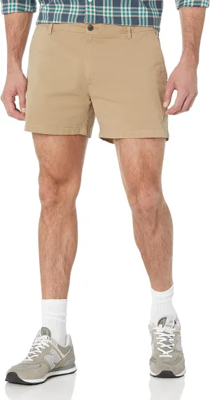Amazon Essentials Men's Slim-Fit 5" Flat-Front Comfort Stretch Chino Short (Previously Goodthreads)