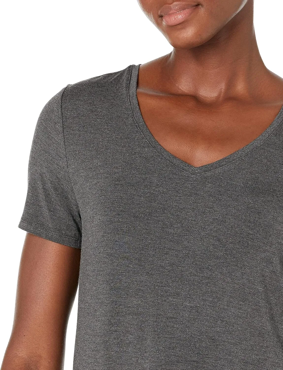 Amazon Essentials Women's Relaxed-Fit Short-Sleeve V-Neck Tunic (Available in Plus Size), Multipacks