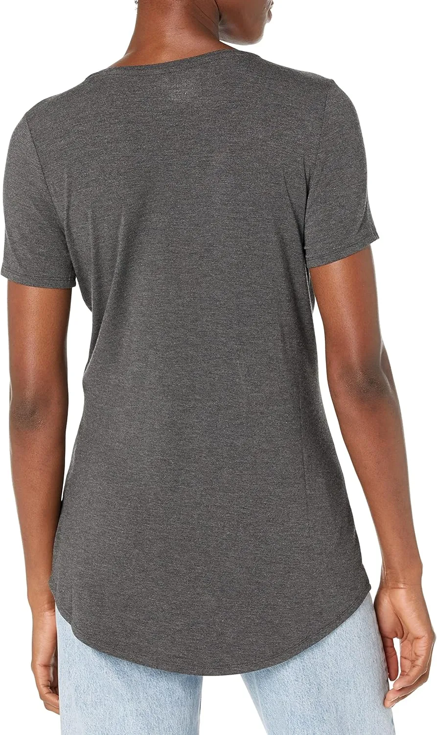 Amazon Essentials Women's Relaxed-Fit Short-Sleeve V-Neck Tunic (Available in Plus Size), Multipacks
