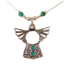 Angel Pendant Sterling Silver Necklace for woman.