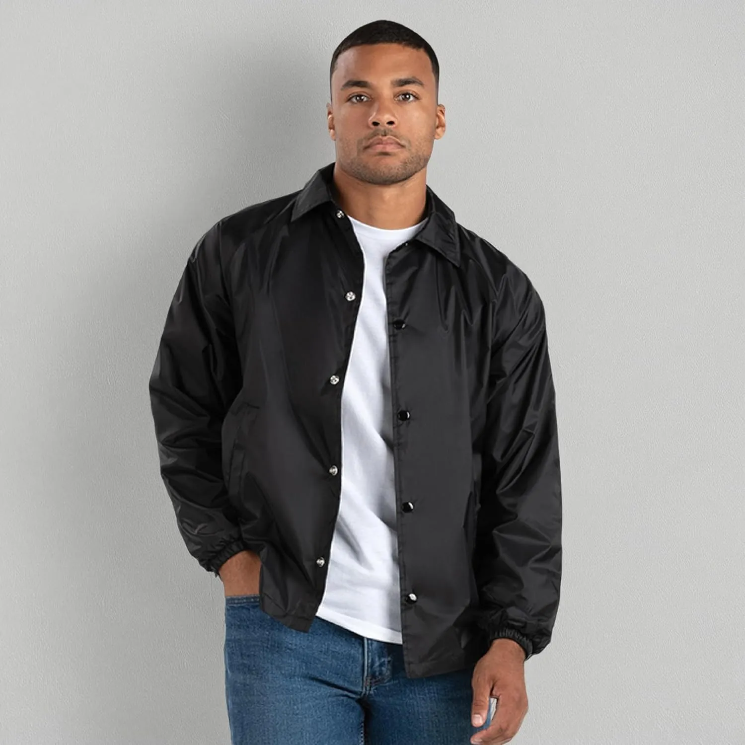 Augusta Sportswear Nylon Coach's Jacket/Lined - Rain-Ready, Water-Resistant Outerwear for Coaches & Outdoor Activities