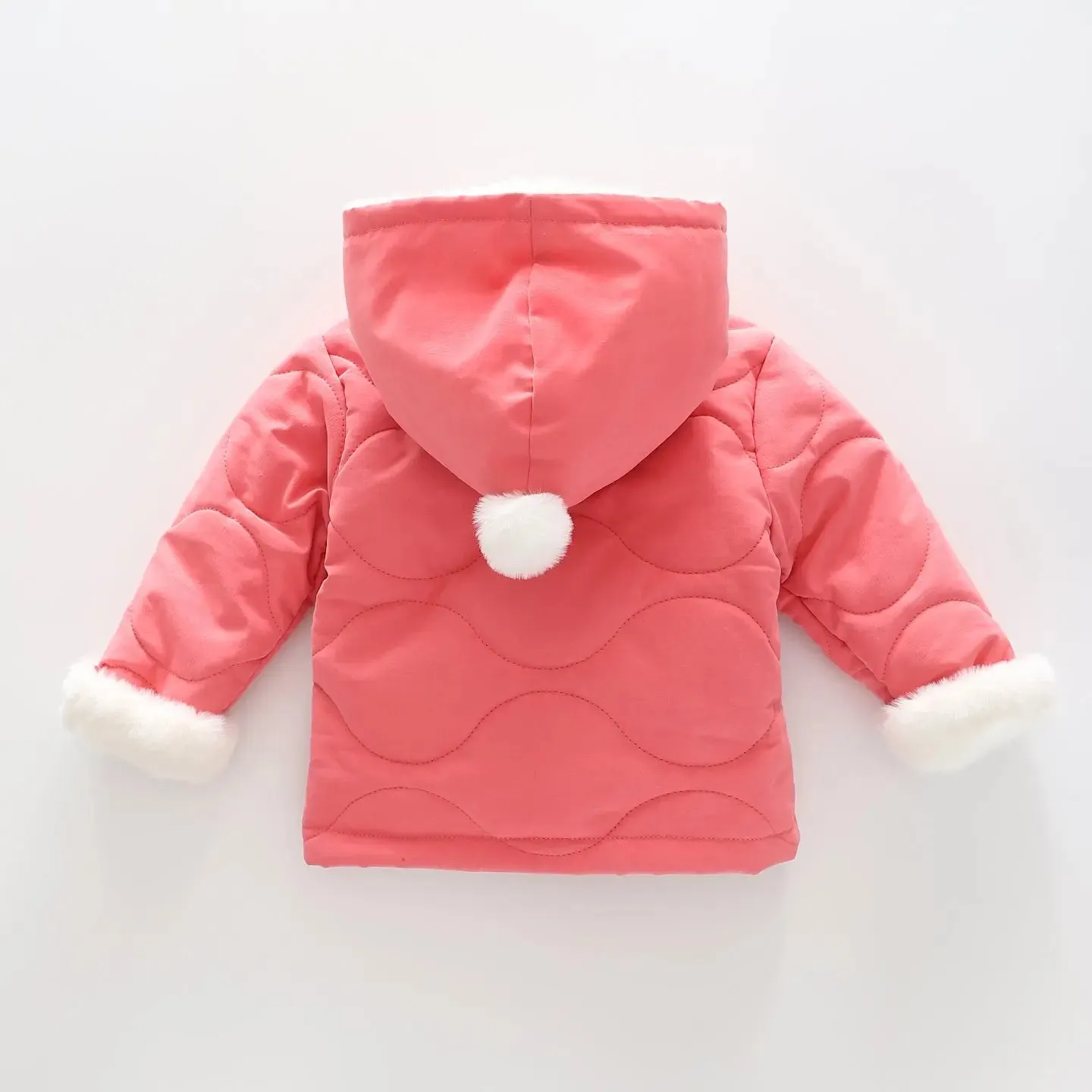 Baby Girls Quilted Sherpa Coat