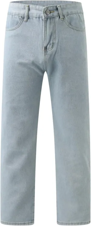 Baggy Jeans for Men Y2K Straight Wide Leg Jeans Casual Vintage Streetwear Hip Hop Trendy Skater Denim Pants Trousers