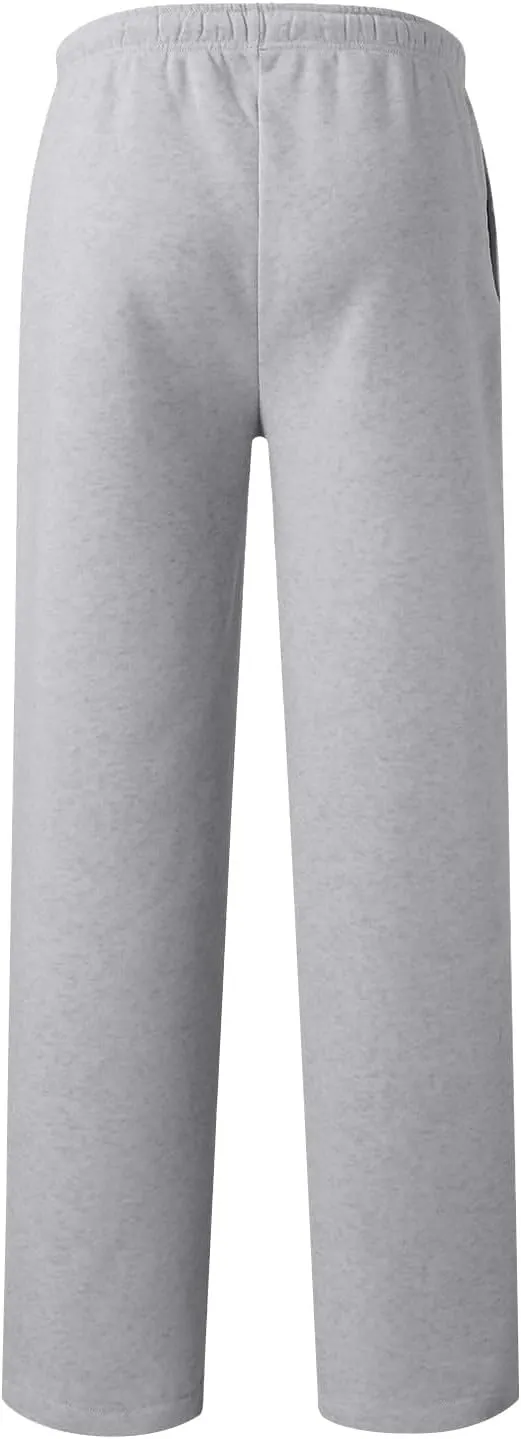 Baggy Wide Leg Sweatpants for Women Fleece Joggers with Pockets Comfy High Waist Lounge Pants Drawstring Sweat Pants
