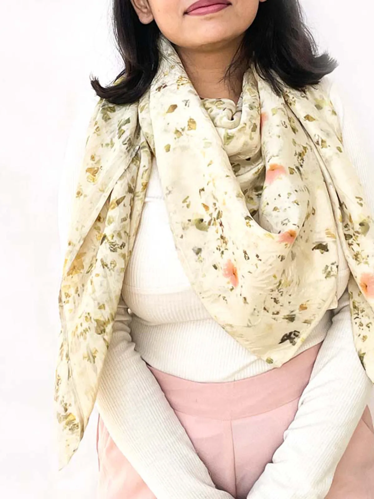 Basil Silk Square Scarf