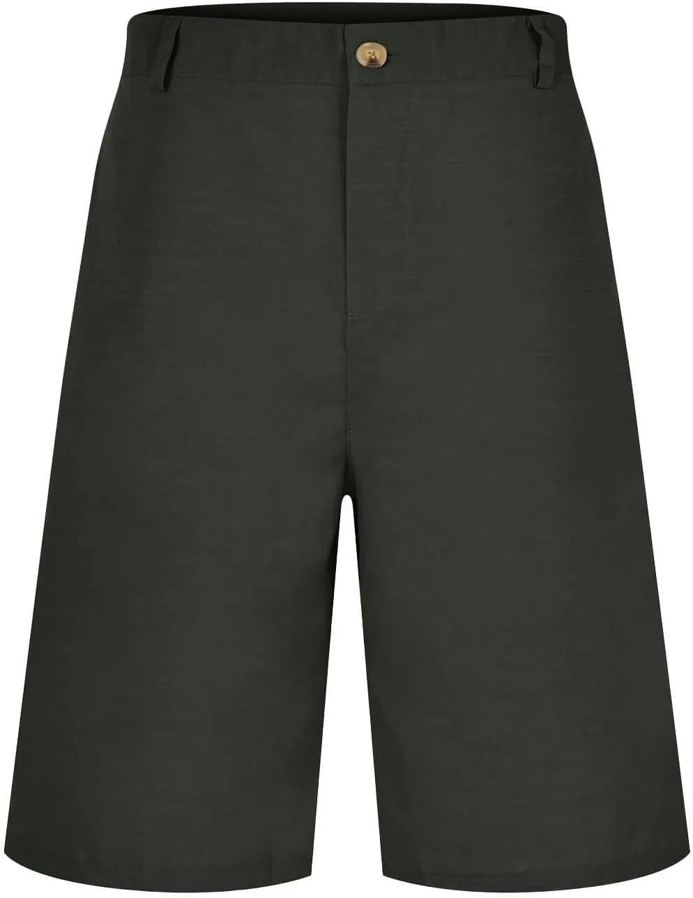 Bermuda Shorts for Men Mid Waisted Dressy Flat Front Straight Leg Button Shorts Causal Summer Beach Slim Fit Short Pants