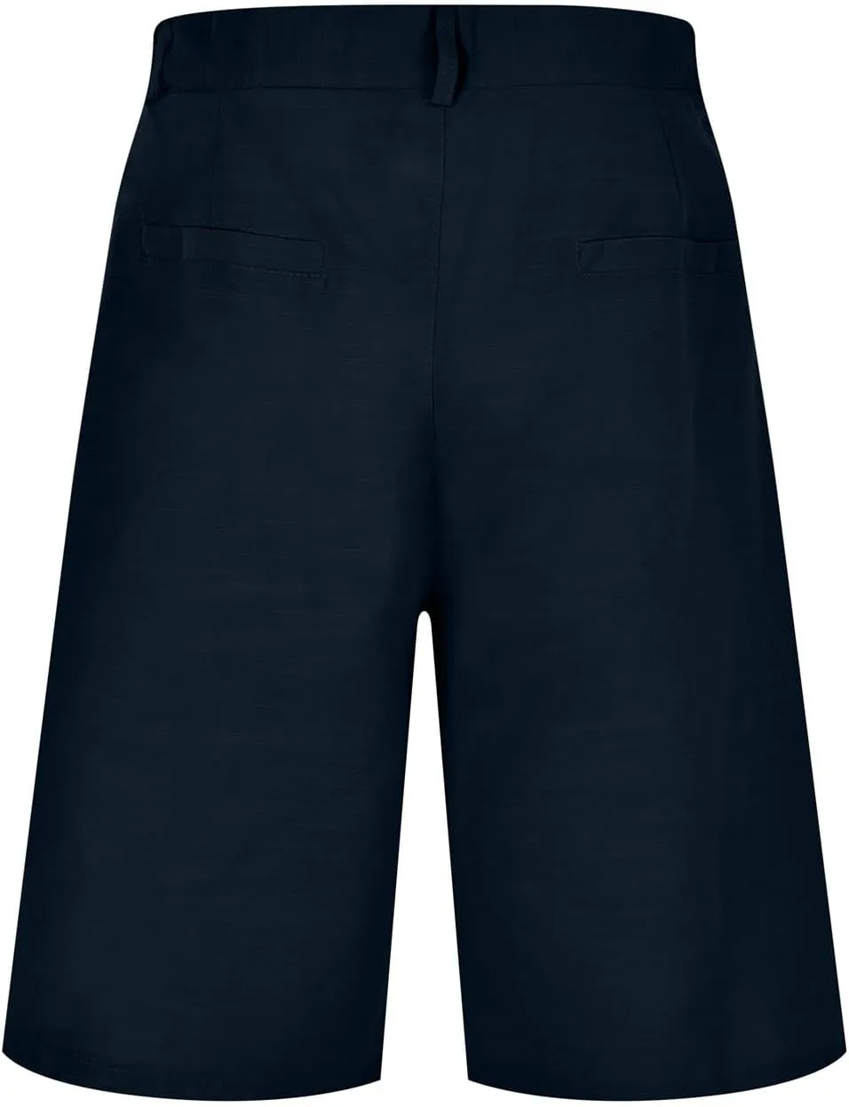 Bermuda Shorts for Men Mid Waisted Dressy Flat Front Straight Leg Button Shorts Causal Summer Beach Slim Fit Short Pants