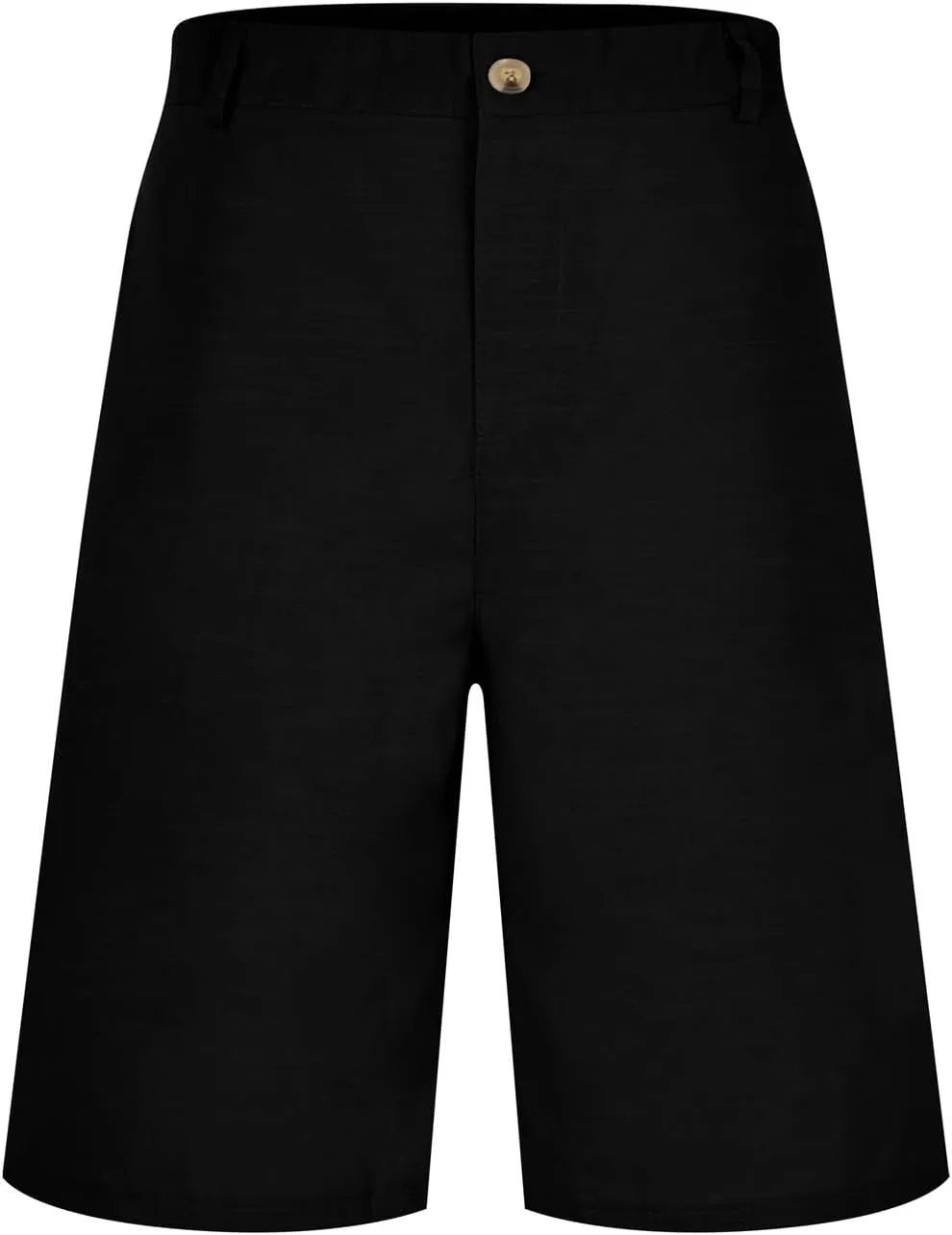 Bermuda Shorts for Men Mid Waisted Dressy Flat Front Straight Leg Button Shorts Causal Summer Beach Slim Fit Short Pants