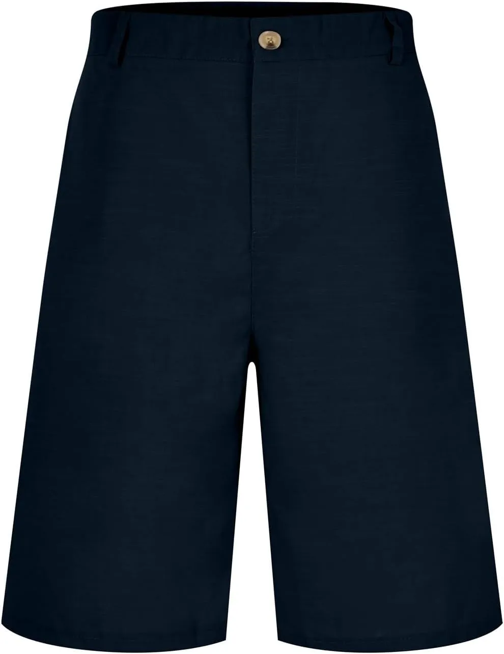 Bermuda Shorts for Men Mid Waisted Dressy Flat Front Straight Leg Button Shorts Causal Summer Beach Slim Fit Short Pants