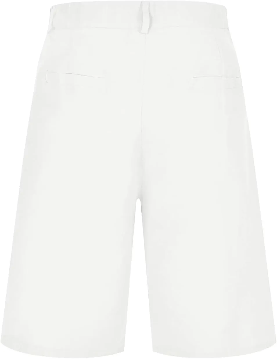 Bermuda Shorts for Men Mid Waisted Dressy Flat Front Straight Leg Button Shorts Causal Summer Beach Slim Fit Short Pants