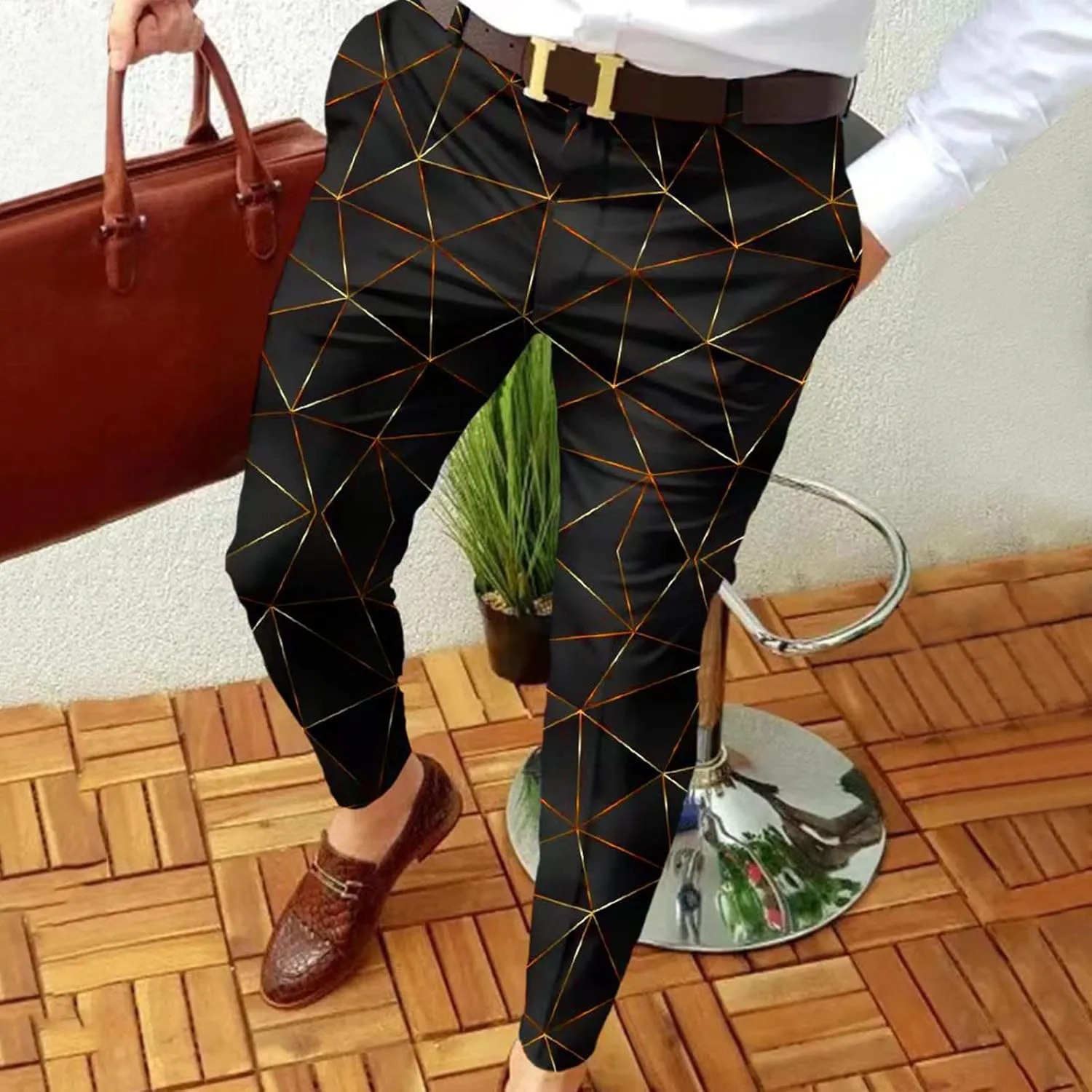 BIFUTON Mens Dress Pants, Mens Stylish Stretch Dress Pants Slim Fit Skinny Chino Pants Mens Party Business Golf Casual Slacks